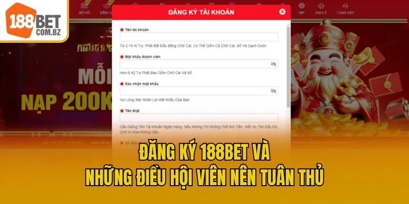 Đăng ký 188bet và những điều hội viên nên tuân thủ 
